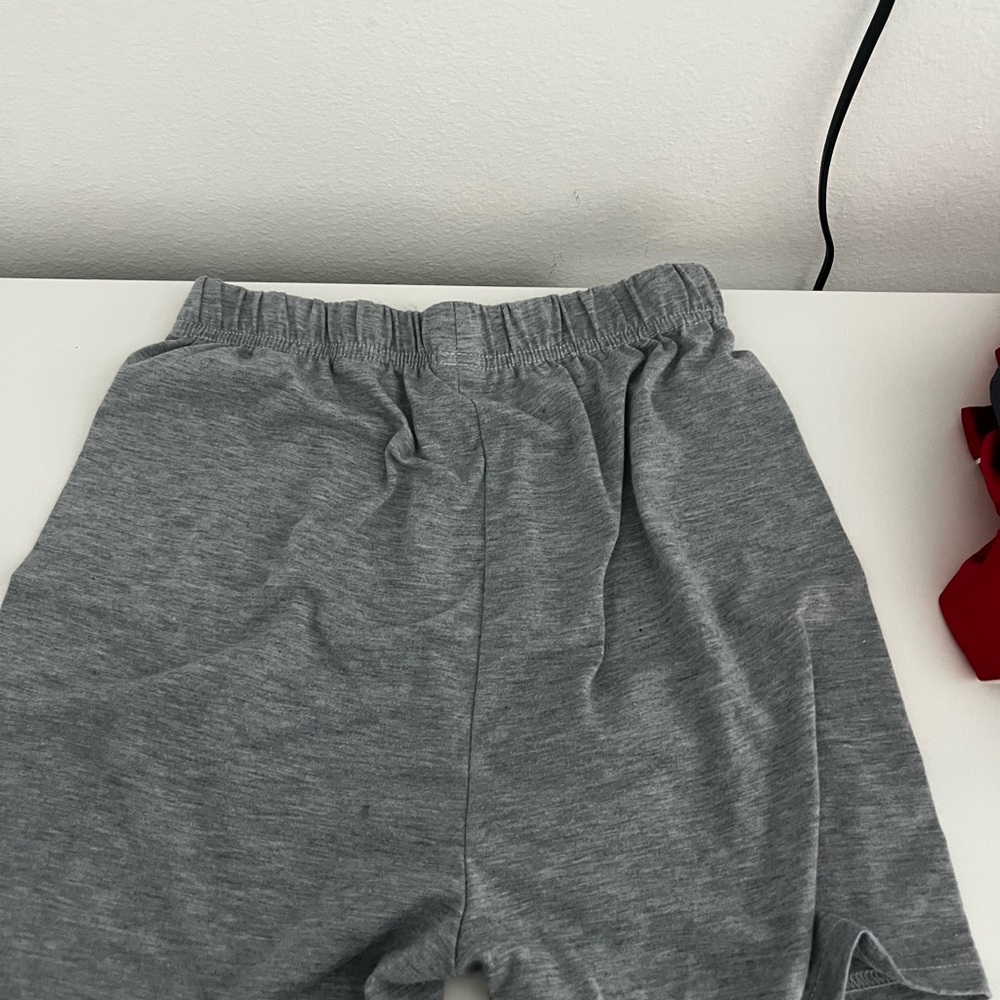 Gray Elastic Waist Shorts